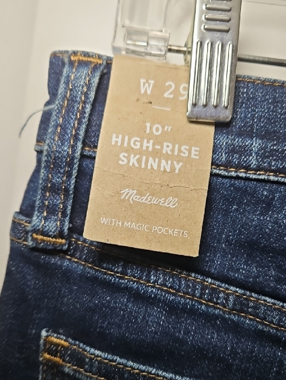 Madewell Dark Denim High Rise Skinny Button-Fly Jeans New - Picture 6 of 11